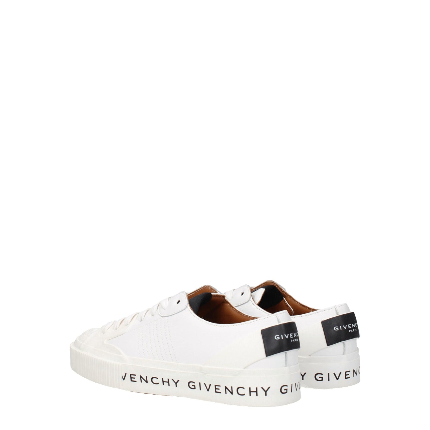 White Leather Low Top Sneakers-Givenchy-LabelTerrace.com