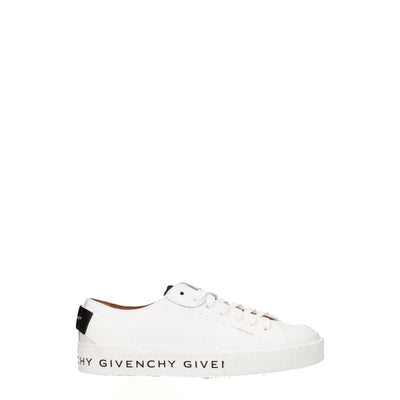 White Leather Low Top Sneakers-Givenchy-LabelTerrace.com