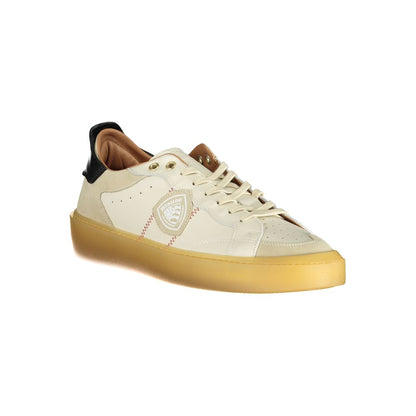 White Leather Men Sneaker-Blauer-LabelTerrace.com