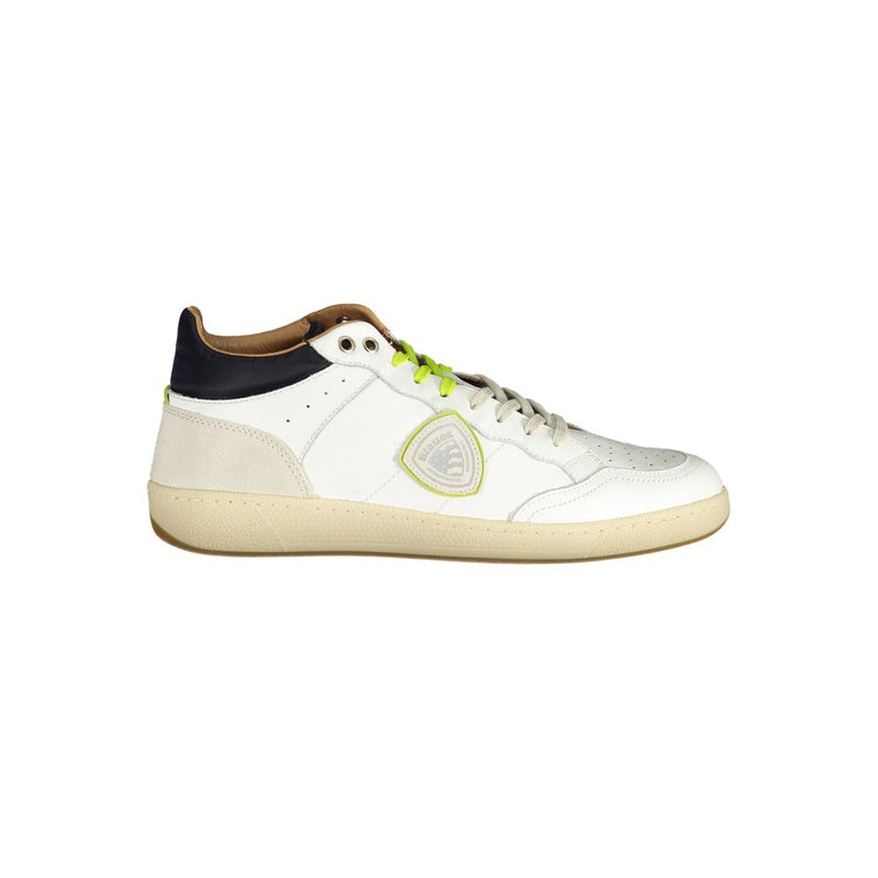 White Leather Men Sneaker-Blauer-LabelTerrace.com