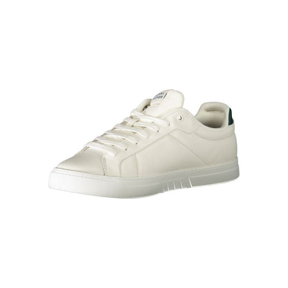 White Leather Men Sneaker-Tommy Hilfiger-LabelTerrace.com