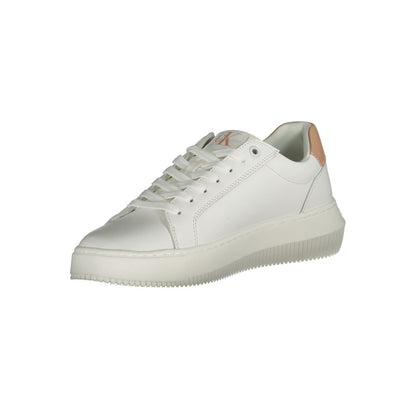 White Leather Women Sneaker-Calvin Klein-LabelTerrace.com