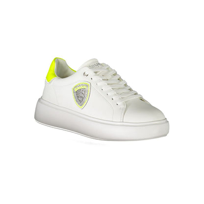 White Polyester Sneaker-Blauer-LabelTerrace.com
