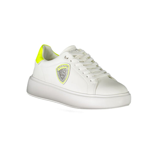 White Polyester Sneaker-Blauer-LabelTerrace.com
