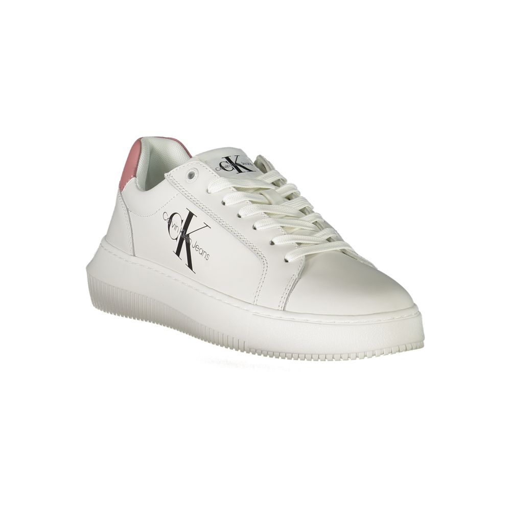 White Polyester Sneaker-Calvin Klein-LabelTerrace.com