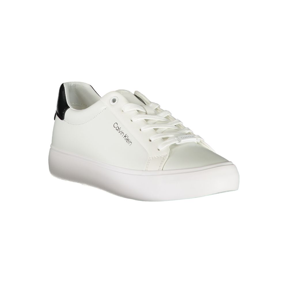 White Polyester Sneaker-Calvin Klein-LabelTerrace.com