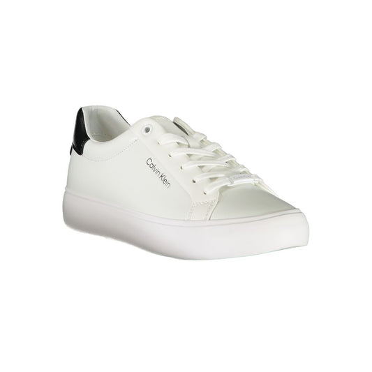 White Polyester Sneaker-Calvin Klein-LabelTerrace.com