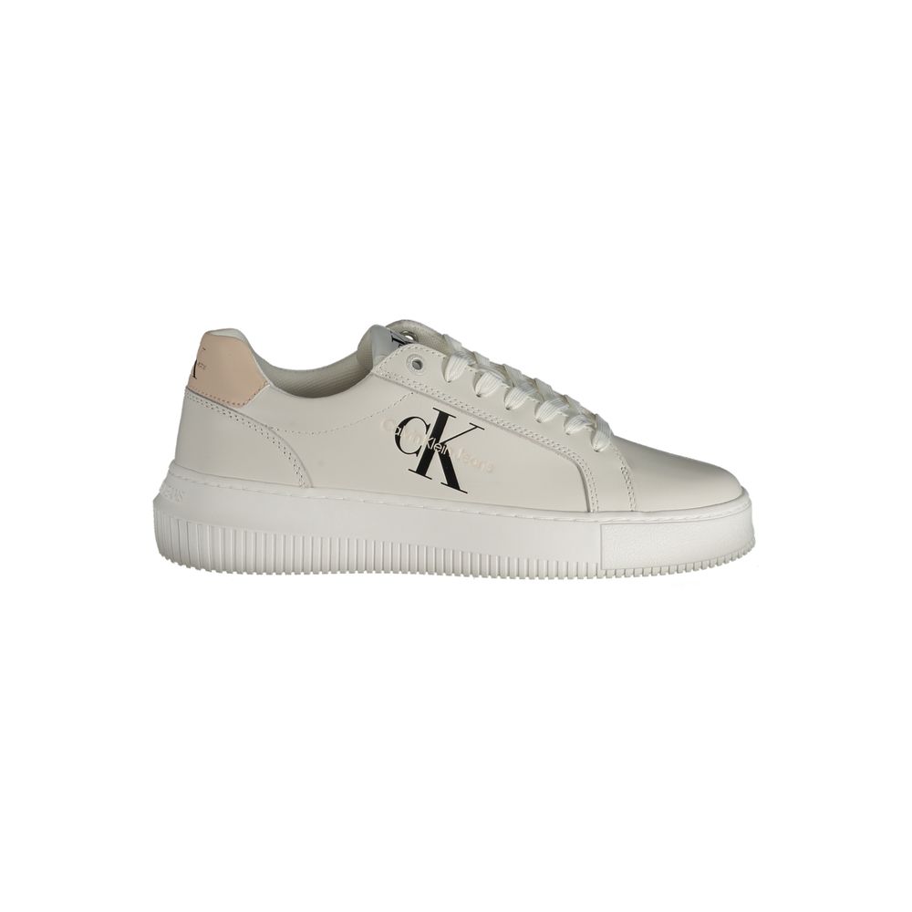 White Polyester Sneaker-Calvin Klein-LabelTerrace.com