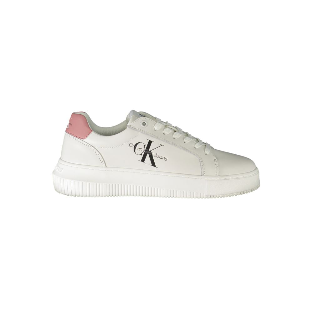 White Polyester Sneaker-Calvin Klein-LabelTerrace.com