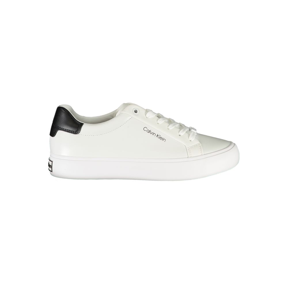 White Polyester Sneaker-Calvin Klein-LabelTerrace.com