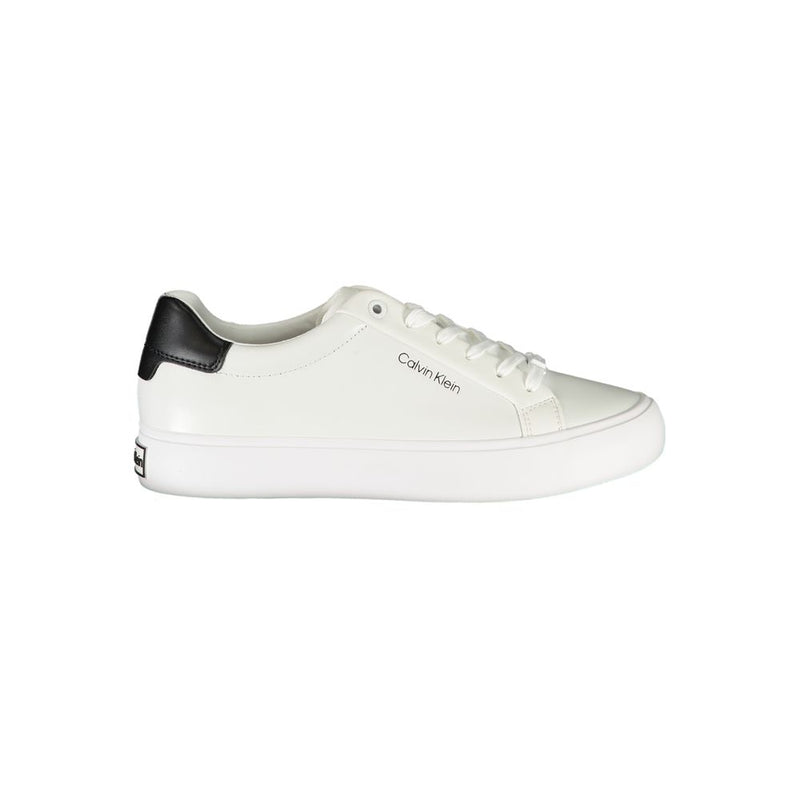 White Polyester Sneaker-Calvin Klein-LabelTerrace.com
