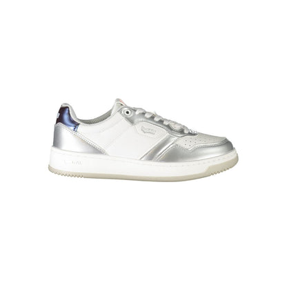 White Polyester Sneaker-Gas-LabelTerrace.com