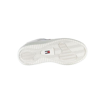 White Polyester Sneaker-Tommy Hilfiger-LabelTerrace.com