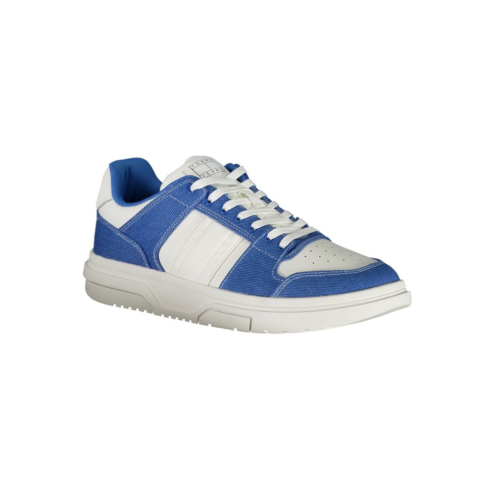 White Polyester Sneaker-Tommy Hilfiger-LabelTerrace.com
