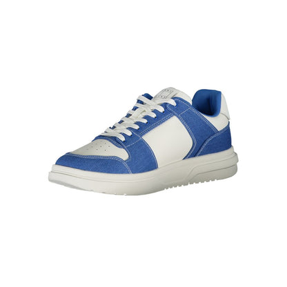 White Polyester Sneaker-Tommy Hilfiger-LabelTerrace.com