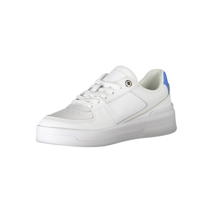 White Polyester Sneaker-Tommy Hilfiger-LabelTerrace.com