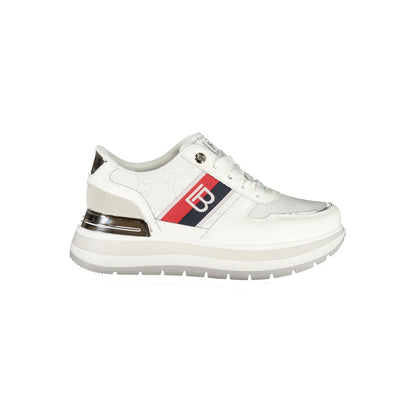 White Polyester Women Sneaker-Laura Biagiotti-LabelTerrace.com