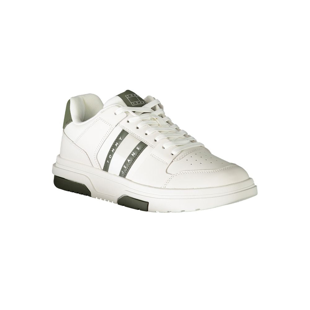 White Polyethylene Men Sneaker-Tommy Hilfiger-LabelTerrace.com