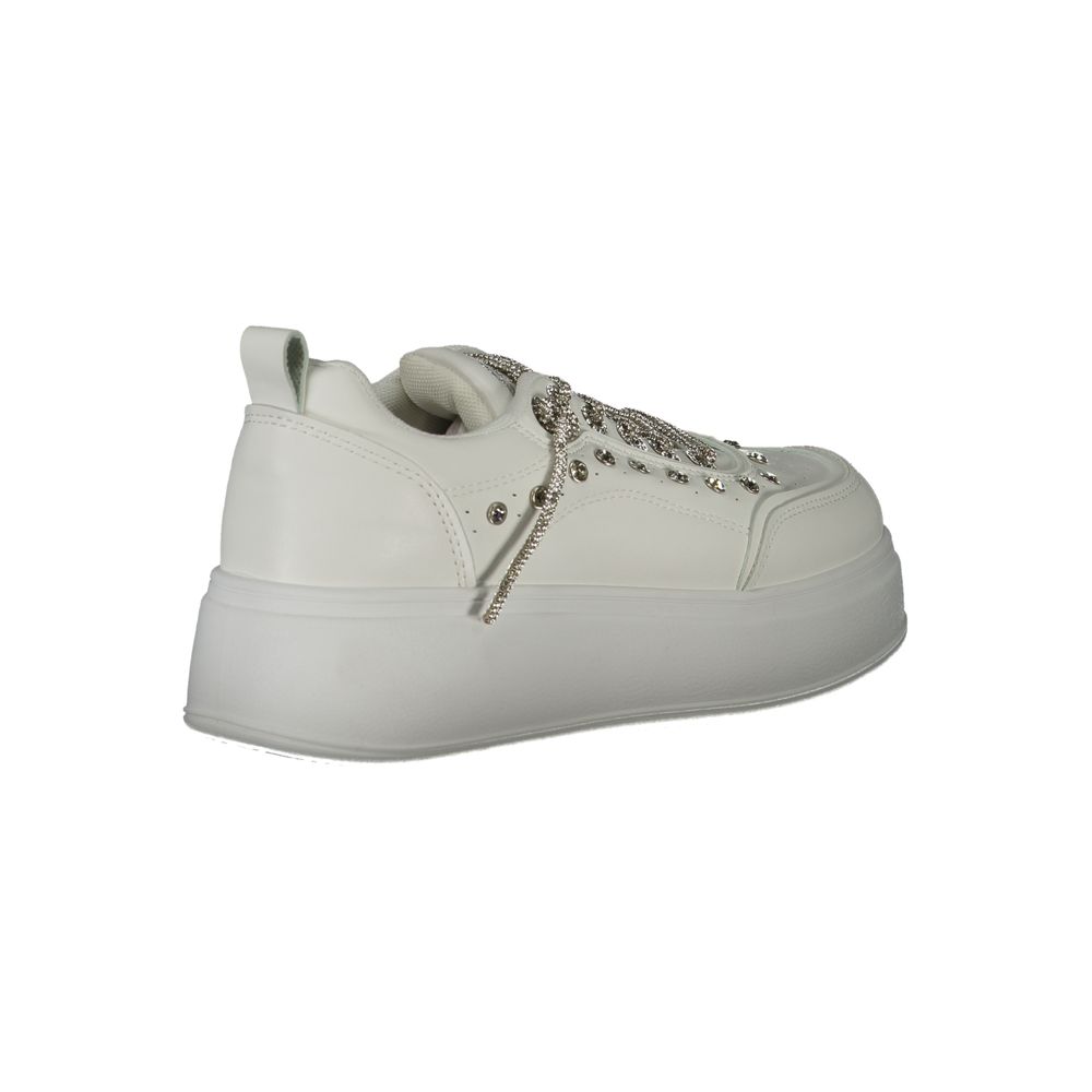 White Polyethylene Women Sneaker-Laura Biagiotti-LabelTerrace.com