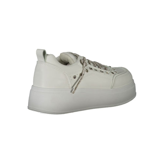 White Polyethylene Women Sneaker-Laura Biagiotti-LabelTerrace.com