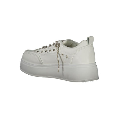 White Polyethylene Women Sneaker-Laura Biagiotti-LabelTerrace.com