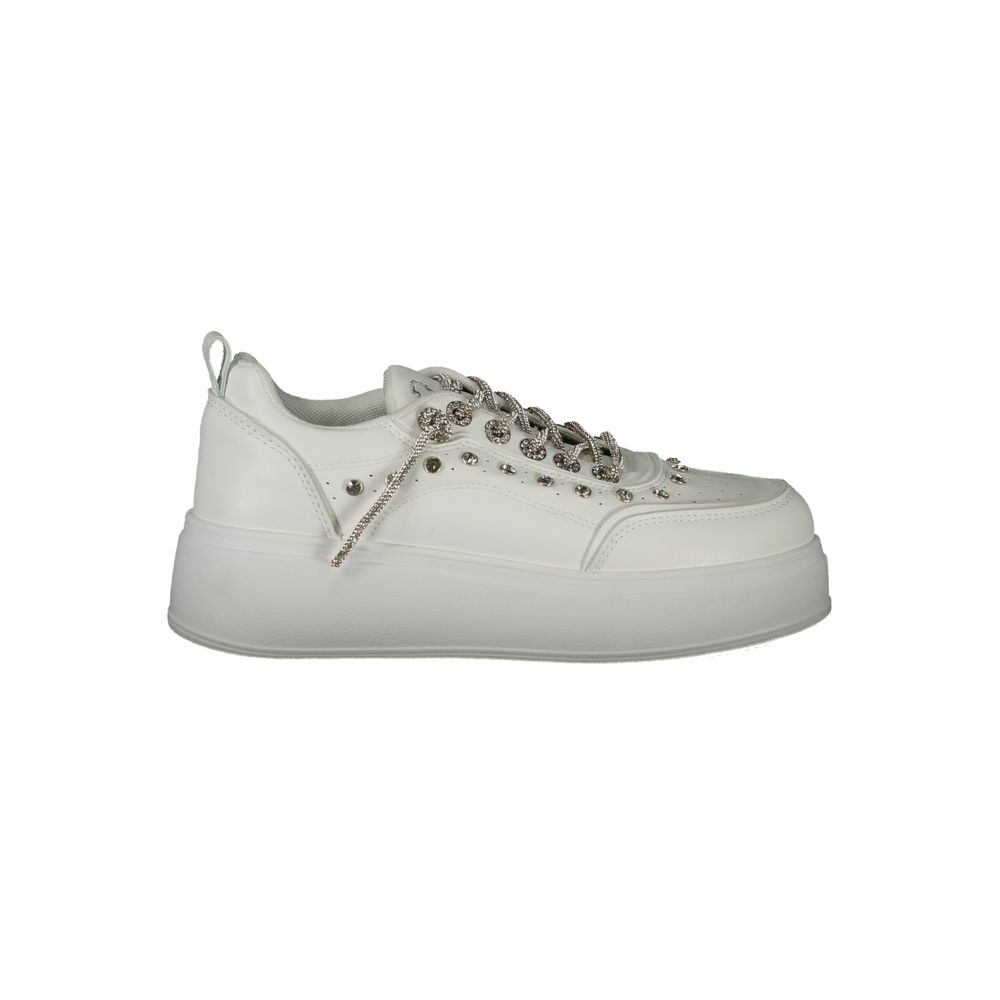 White Polyethylene Women Sneaker-Laura Biagiotti-LabelTerrace.com