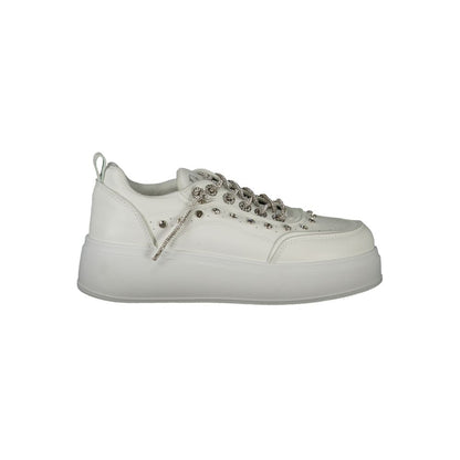 White Polyethylene Women Sneaker-Laura Biagiotti-LabelTerrace.com