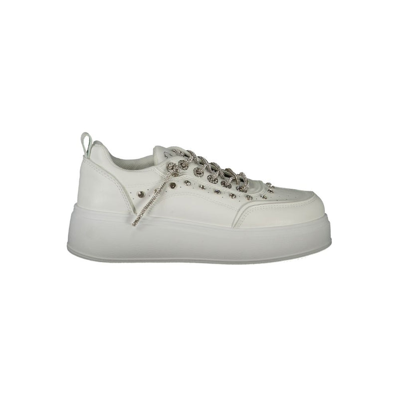 White Polyethylene Women Sneaker-Laura Biagiotti-LabelTerrace.com