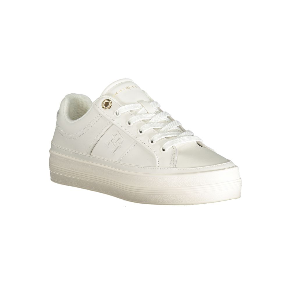 White Polyethylene Women Sneaker-Tommy Hilfiger-LabelTerrace.com