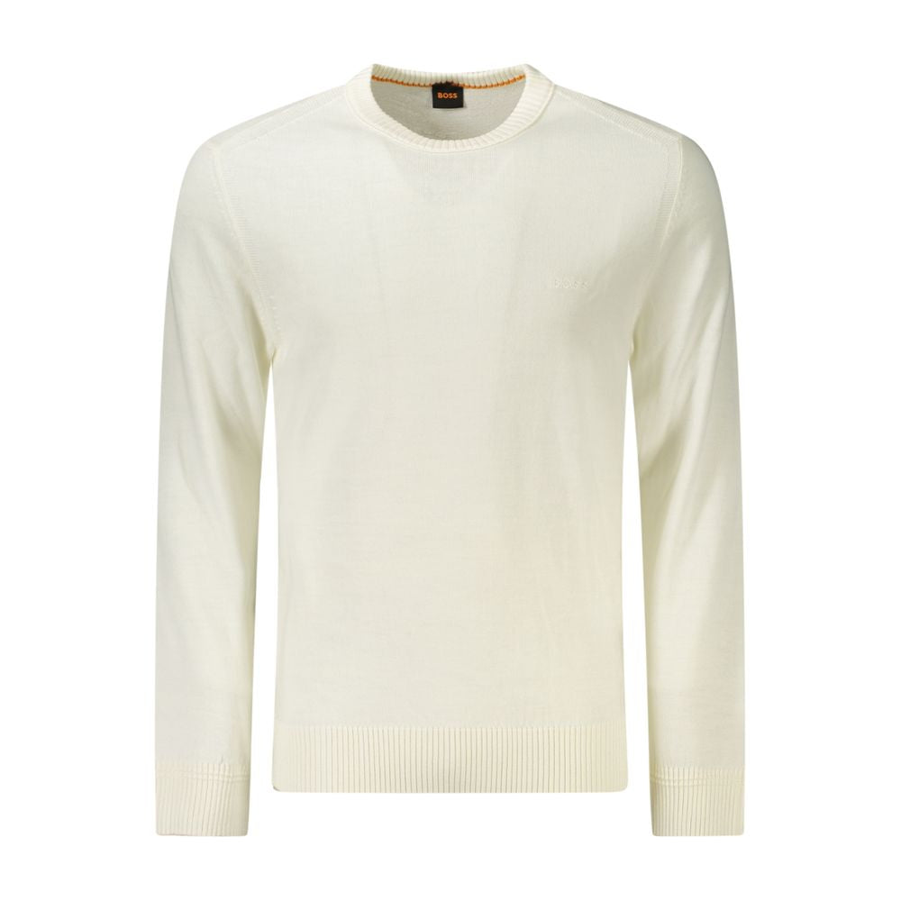 White Wool Men Sweater-Hugo Boss-LabelTerrace.com
