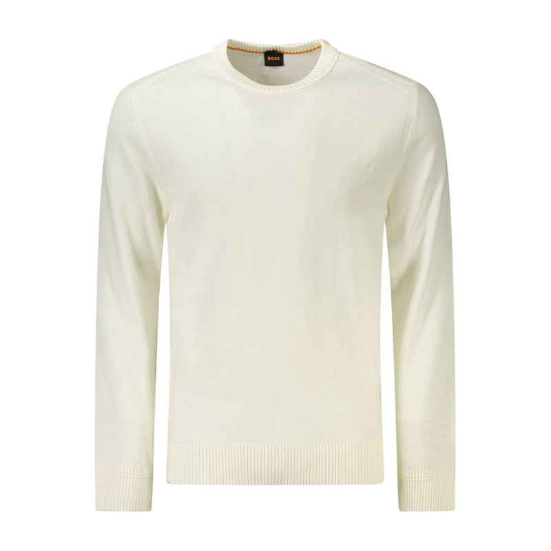 White Wool Men Sweater-Hugo Boss-LabelTerrace.com