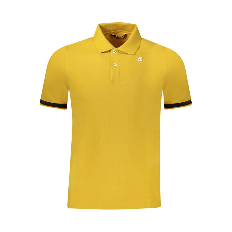 Yellow Cotton Men Polo Shirt-K-WAY-LabelTerrace.com