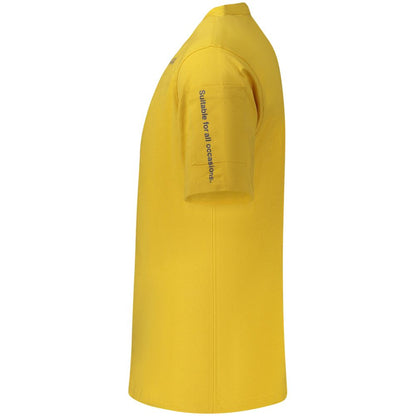 Yellow Cotton Men T-Shirt-K-WAY-LabelTerrace.com