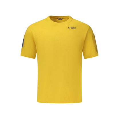 Yellow Cotton Men T-Shirt-K-WAY-LabelTerrace.com