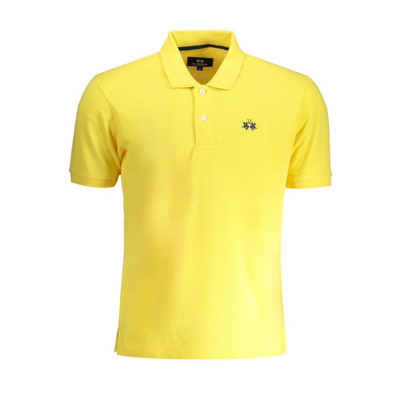 Yellow Cotton Polo Shirt-La Martina-LabelTerrace.com