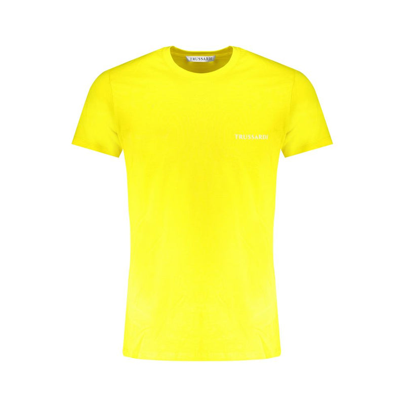 Yellow Cotton T-Shirt-Trussardi-LabelTerrace.com