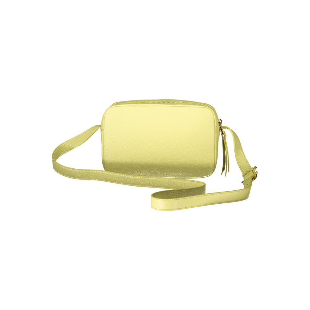 Yellow Leather Handbag-Coccinelle-LabelTerrace.com