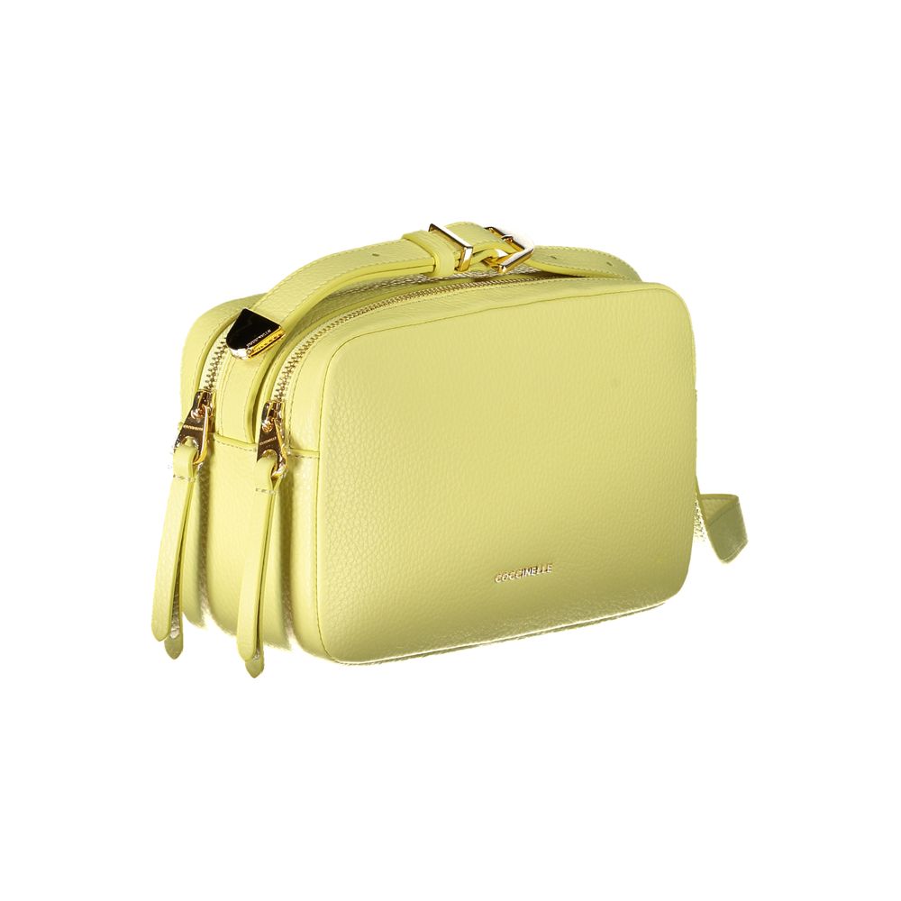 Yellow Leather Handbag-Coccinelle-LabelTerrace.com