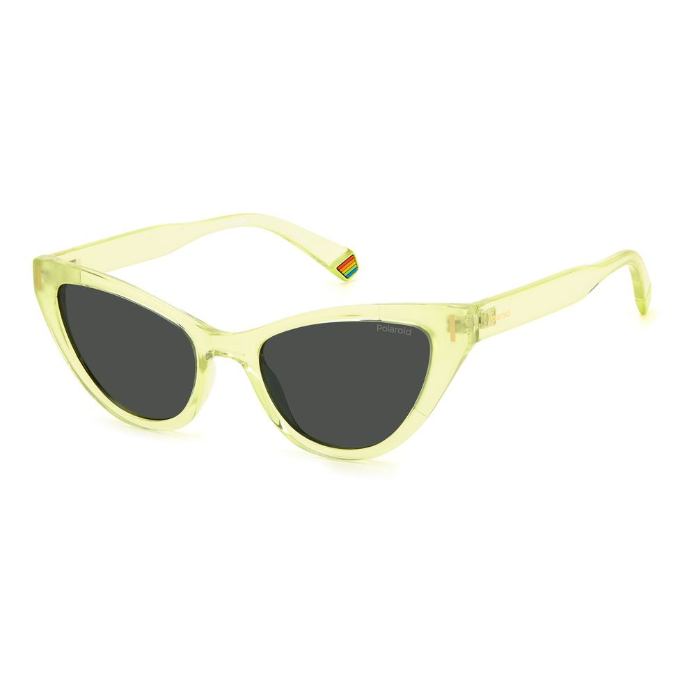Yellow Plastic Sunglasses-Polaroid-LabelTerrace.com