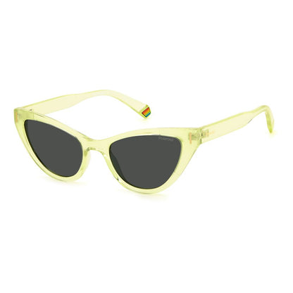 Yellow Plastic Sunglasses-Polaroid-LabelTerrace.com